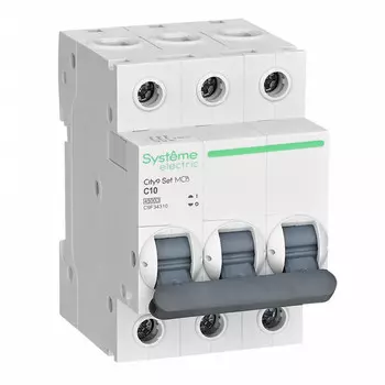 выключатель автоматический SE CITY9 3P 10А тип С 4,5kA