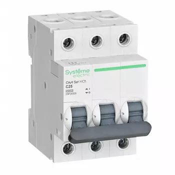 выключатель автоматический SE CITY9 3P 25А тип С 4,5kA