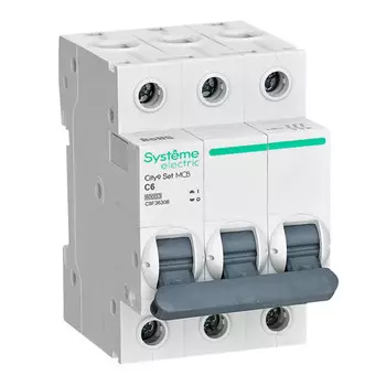 выключатель автоматический SE CITY9 3P 6А тип С 6kA