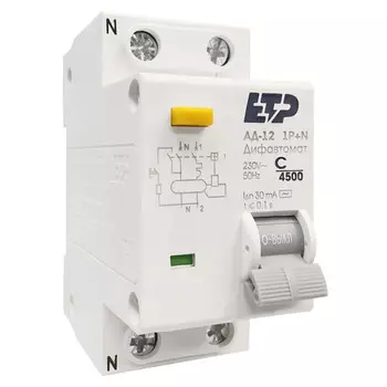 выключатель дифференциального тока ETP 1P+N 16А тип АС 30 мА 4,5 кА