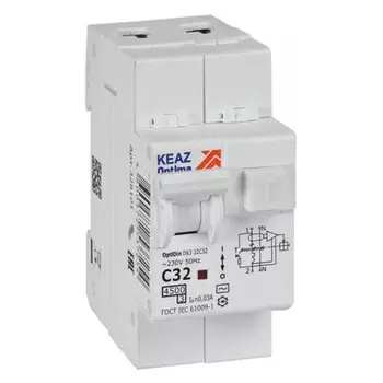 выключатель дифференциального тока КЭАЗ (АВДТ) 2P 32А 30мА тип АС С 4,5кА