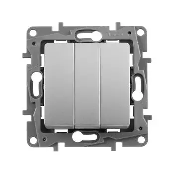 выключатель Legrand Etika 3-клавишный IP20 алюминий