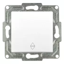 выключатель проходной 1-клавишный GUNSAN Eqona белый