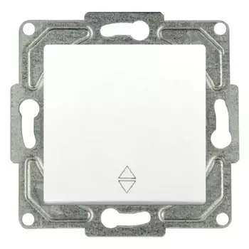 выключатель проходной 1-клавишный GUNSAN Eqona белый