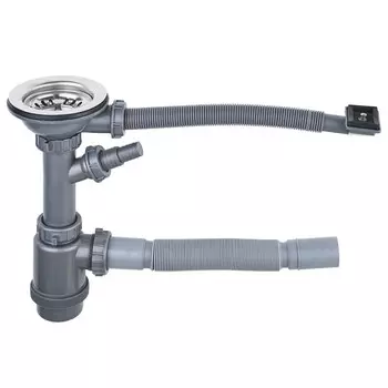 выпуск большой UKINOX с переливом в комплекте с сифоном и гофросифоном S701