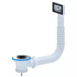 выпуск для мойки АНИПЛАСТ 50мм нерж решетка 70мм с прямоуг переливом