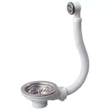 выпуск для мойки WIRQUIN 90мм 3.1/2" нерж сталь круглый перелив