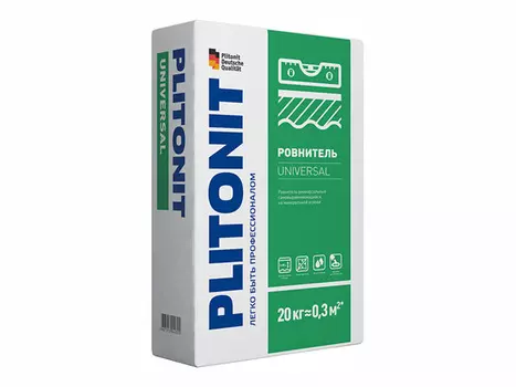 выравниватель для пола Плитонит Universal 20кг, арт.4607013044821