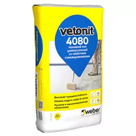 выравниватель для пола WEBER Vetonit 4080 20кг, арт.тов-196345
