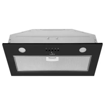 вытяжка встраиваемая LEX GHOST G 600 Black 60см 700куб стекло черный