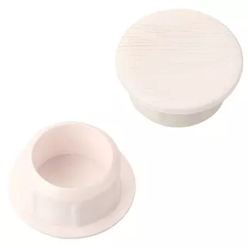 заглушка для отверстия 10мм пластик с текстурой орех пекан светлый 16шт