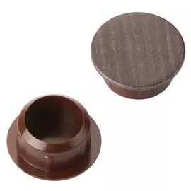 заглушка для отверстия 10мм пластик с текстурой венге 16шт
