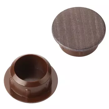 заглушка для отверстия 14мм пластик с текстурой венге 12шт