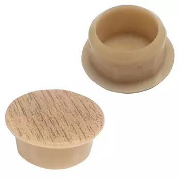 заглушка для отверстия 14мм пластик с текстурой дуб салинас светлый 12шт