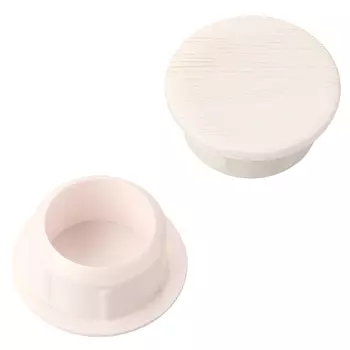 заглушка для отверстия 14мм пластик с текстурой орех пекан светлый 12шт