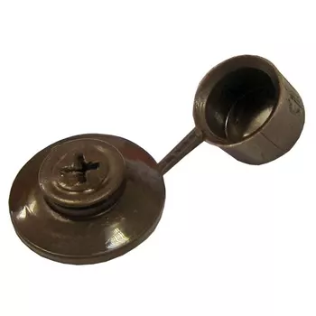 заглушка для шиферного гвоздя 24мм пластик коричневый 100шт