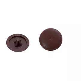 заглушка на шуруп PZ2 пластик коричневый 100шт
