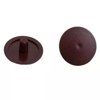 заглушка на шуруп-стяжку 7мм пластик коричневый 45шт