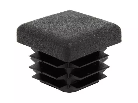 заглушка пластиковая для профиля квадратного 20 SB черные 4шт