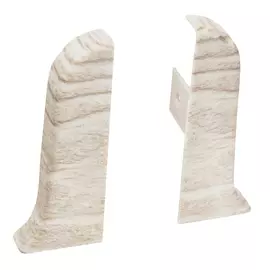 заглушки для плинтуса ПВХ RICO Leo 56мм Дуб беленый левая+правая