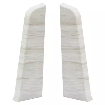 заглушки для плинтуса ПВХ SALAG Lima 72мм Клён патина левая+правая