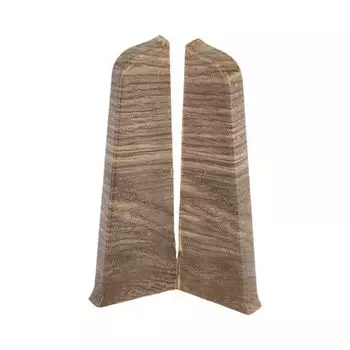 заглушки для плинтуса ПВХ SALAG Lima 72мм Тёмная роза левая+правая