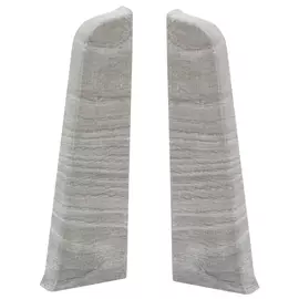 заглушки для плинтуса ПВХ SALAG Lima 72мм Серый гладстоун левая+правая