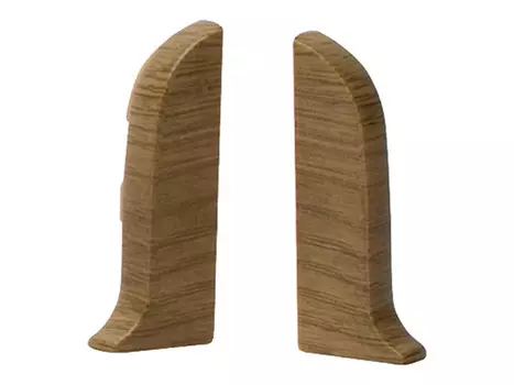 заглушки для плинтуса ПВХ SALAG NGF 56мм Дуб темный левая+правая