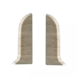 заглушки для плинтуса ПВХ SALAG NGF 56мм Дуб полярный левая+правая