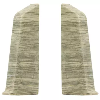 заглушки для плинтуса ПВХ Winart Quadro 55мм Дуб Нуар левая+правая