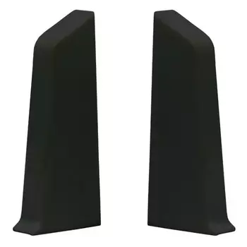 заглушки для плинтуса ПВХ Winart Quadro 55мм Шварц левая+правая