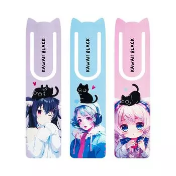 закладка для книг 47х188мм MESHU Kawaii в асс-те