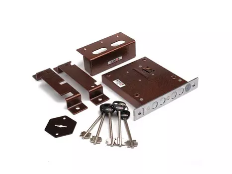 замок накладной BORDER 85500 К Н-8 М сувальдный 4 ригеля