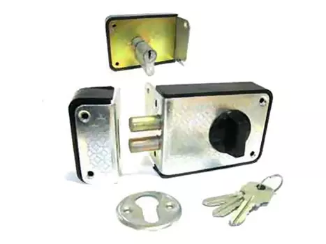 замок накладной ПЕНЗМАШ ЗН 1-1 цилиндровый 2 ригеля