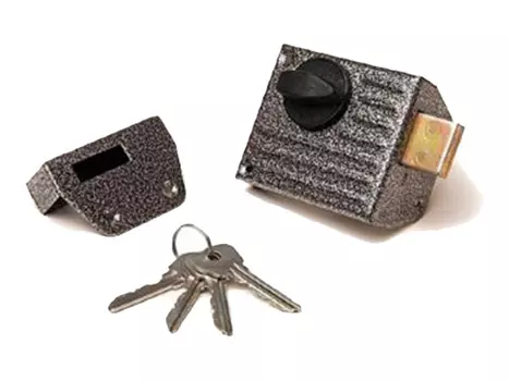 замок накладной ЗЕНИТ ЗН 1-2 цилиндровый 1 ригель медь