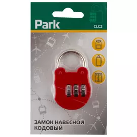 замок навесной PARK кодовый металл 34мм красный