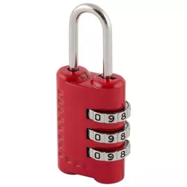 замок навесной PARK металл 23мм кодовый красный