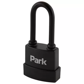 замок навесной PARK сталь/пластик 45мм всепогодный длинная дужка