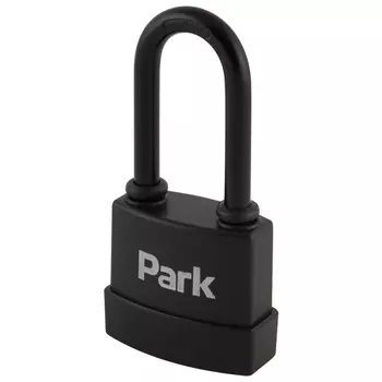 замок навесной PARK сталь/пластик 55 мм всепогодный длинная дужка