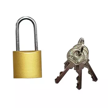 замок навесной UGO LOKS латунь 25мм длинная дужка