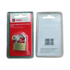 замок навесной UGO LOKS латунь 30 мм