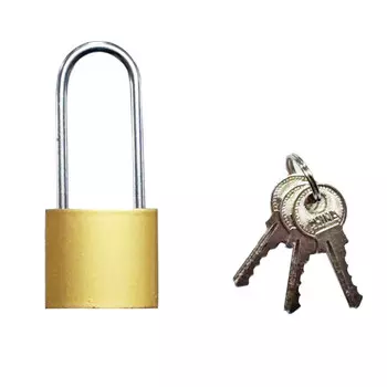 замок навесной UGO LOKS латунь 32мм длинная дужка