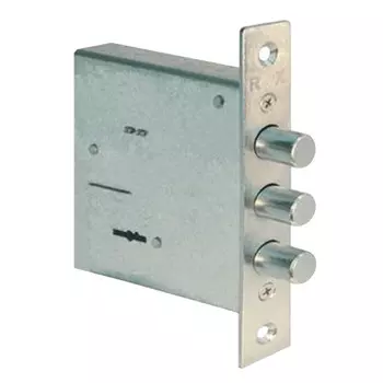 замок врезной ЭЛЬБОР 22985 сувальдный 3 ригеля хром