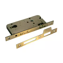 замок врезной MORELLI L03 AB без цилиндра 3 ригеля бронза