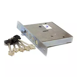 замок врезной НПО 25.02 сувальдный 3 ригеля левый