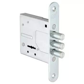 замок врезной САМ ЗВ8-4С/13 сувальдный 3 ригеля никель