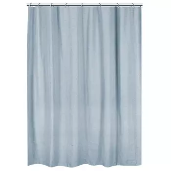 занавеска для ванной АКВАЛИНИЯ 180х200см лён бирюзовый