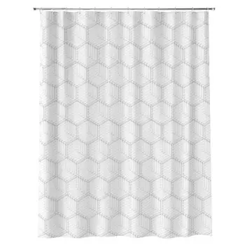 занавеска для ванной FORA DELICATE WHITE 180х180см полиэстер белый