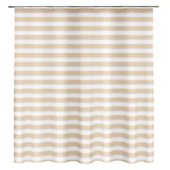 занавеска для ванной FORA Spiral natural 180х180см полиэстер бело-бежевый
