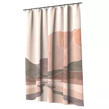 занавеска для ванной FORA West 200х180см полиэстер бежевый